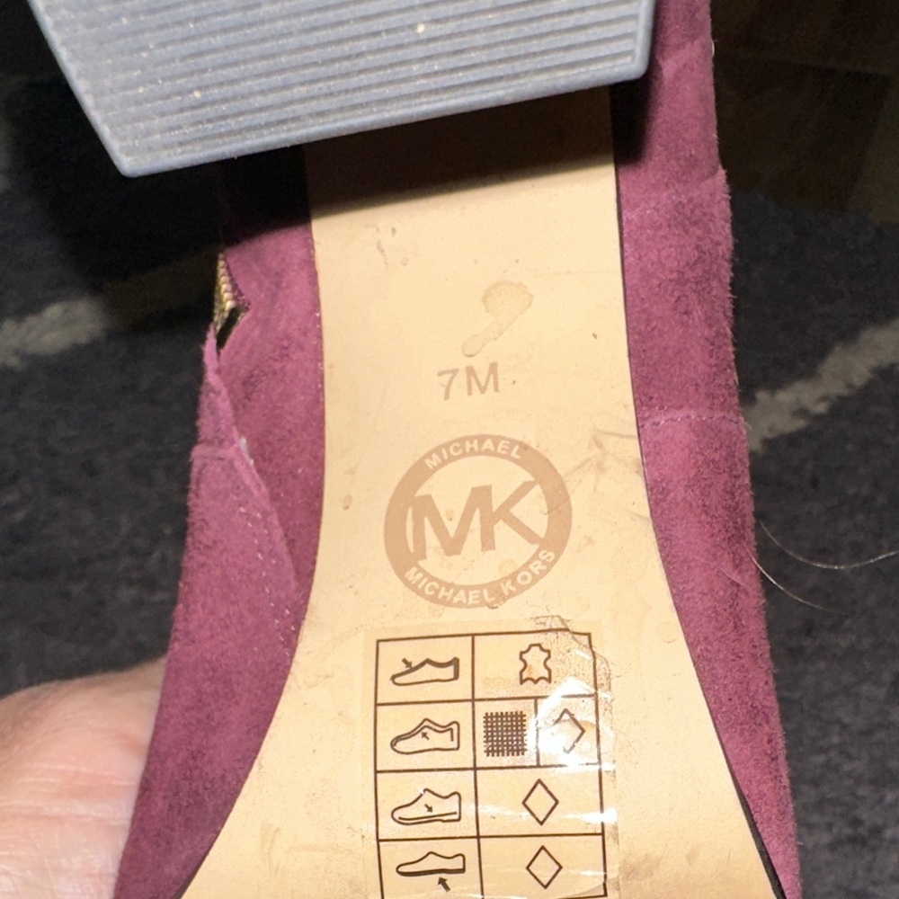 Michael Kors Rich Burgundy Heeled Boots - Picture 5 of 5